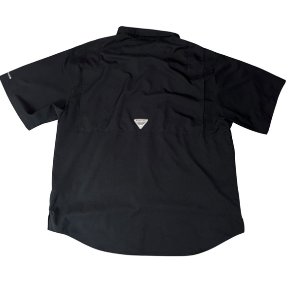 📌Columbia Men’s LARGE Black S SLEEVE PFG Button Up Shirt Outdoor Fishing - Picture 3 of 9